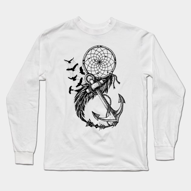 Dreamcatcher Long Sleeve T-Shirt by mayberus